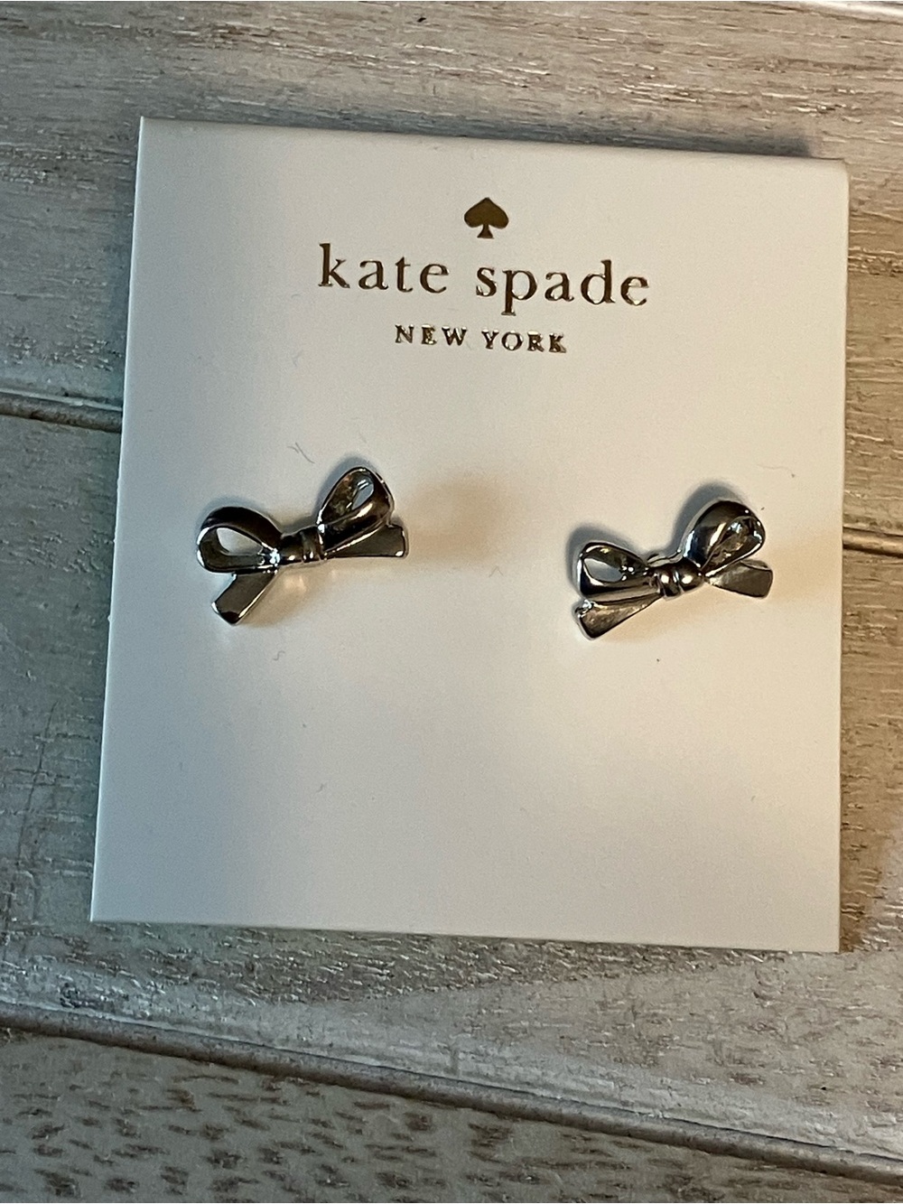 🌸Kate Spade  Silver Bow Stud Earrings